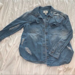 distressed jean jacket